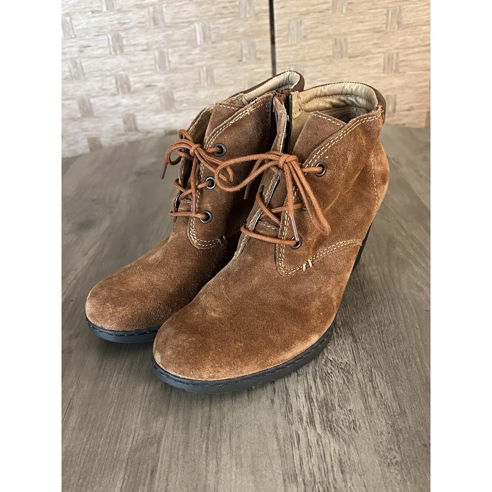 Montana Artisan Crafted Brown Suede Booties Lace-up Boots Women's‎ 8 M